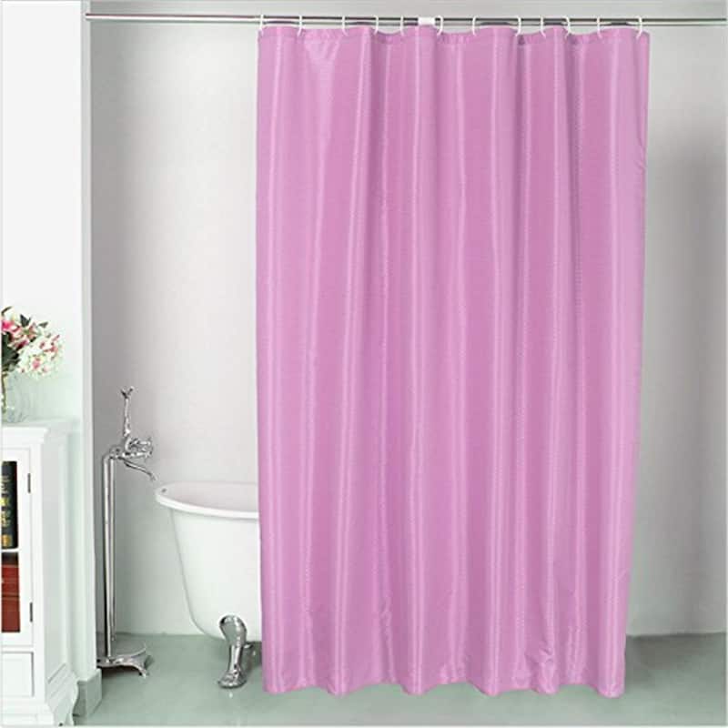Luxury Shower Curtain and Hooks Set - 72"x72" - Pink