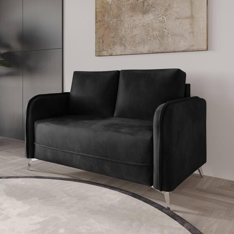CraftPorch Luxurious Velvet Upholstered Loveseat - N/A