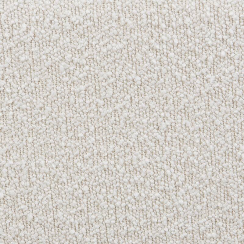 Roomfitters King Size Boucle Upholstered Platform Bed with Curved Tufted Headboard and Soft Corners, Beige