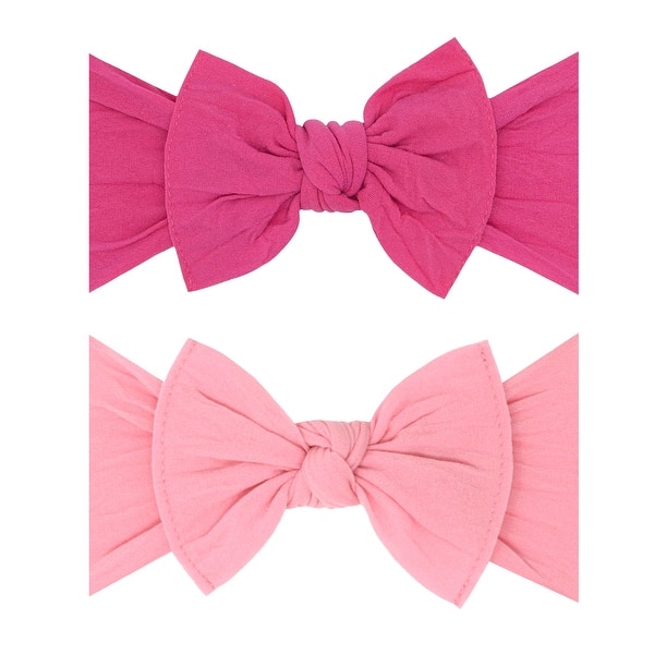 slide 2 of 3, Baby Bling® Classic Knot Headband Hot Pink