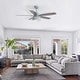 preview thumbnail 7 of 11, 52-Inch Premium Cement Gray Ceiling Fan With Light,E26 Bulb Included,Remote Control,DC Motor,5 Plywood Blades