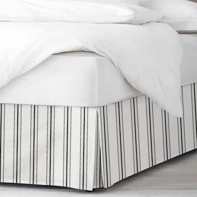 6ix Tailors August Stripe Ebony Bed Skirt 15"