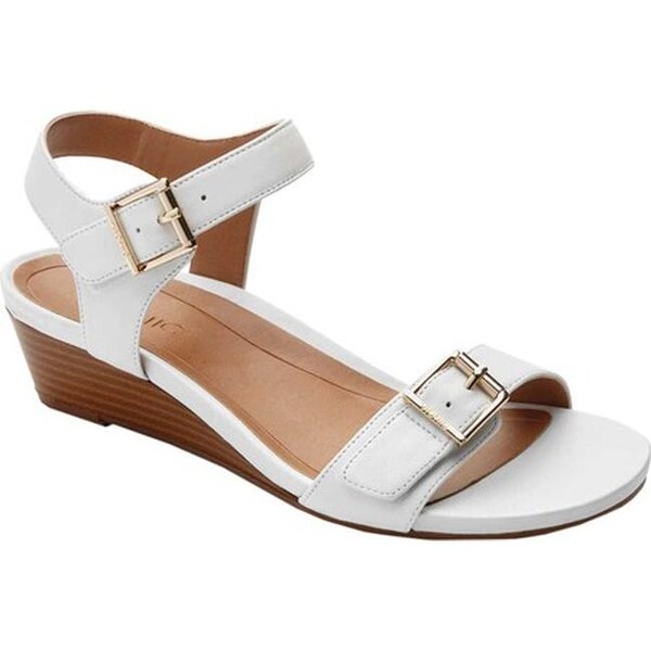 vionic white wedge sandals