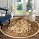 preview thumbnail 8 of 36, SAFAVIEH Lyndhurst Agneza Traditional Oriental Rug 8' Round - Ivory/Tan - Round