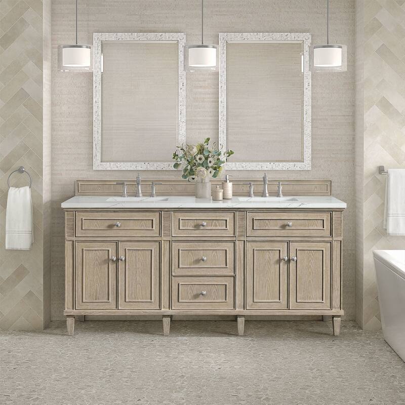 James Martin Vanities 424-V72-FENC Lorelai 72" Free Standing Double
