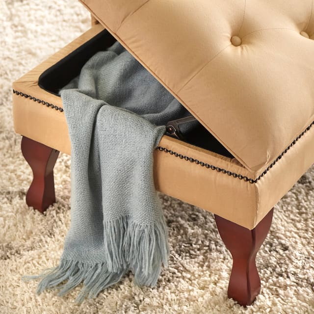 Simple Living Chaise Lounge with Storage Overstock 3545807