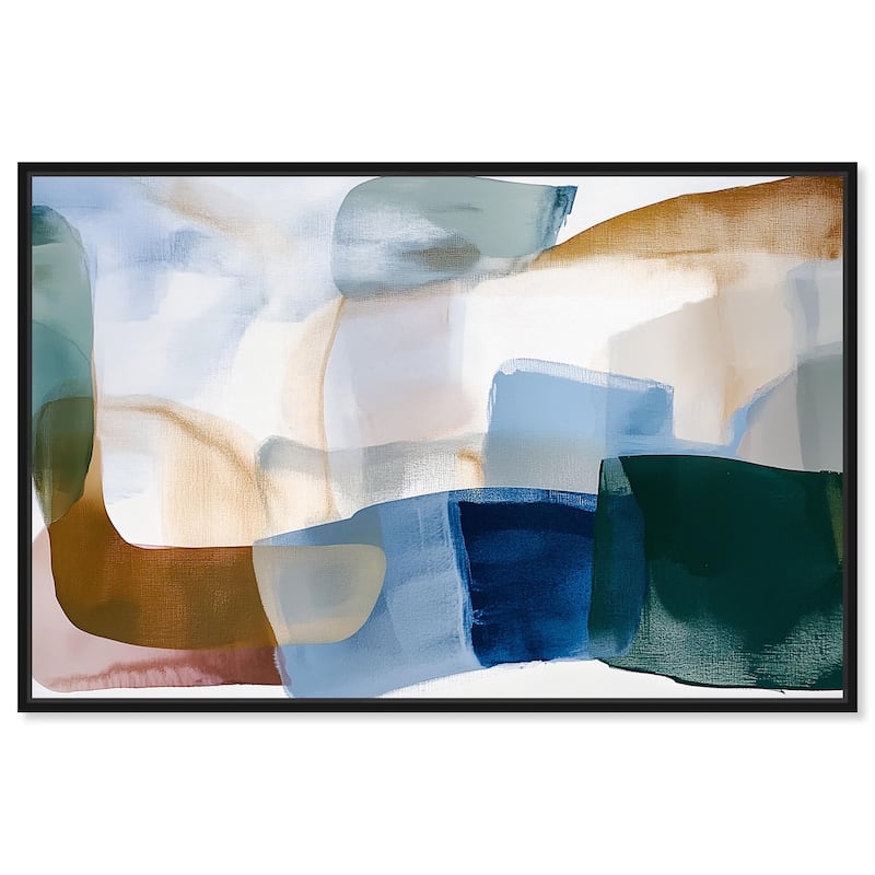 Contoured Calm I Canvas by Art Remedy - 36" x 24" - Black