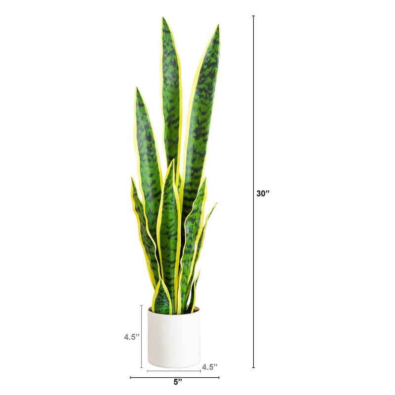 30-in Artificial Sansevieria Plant - Green
