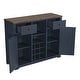 preview thumbnail 16 of 24, Contemporary X-door Wine Bar Cabinet