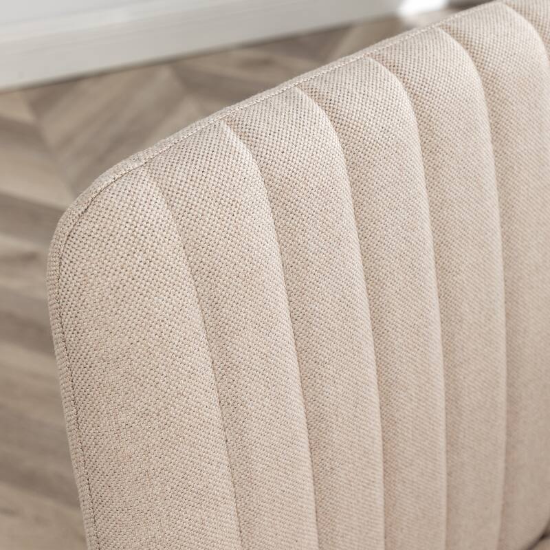 Fabric Upholstered Lounge Chair Swivel Office Chair with Metal Base, Simple Executive Chair Gaming Chair