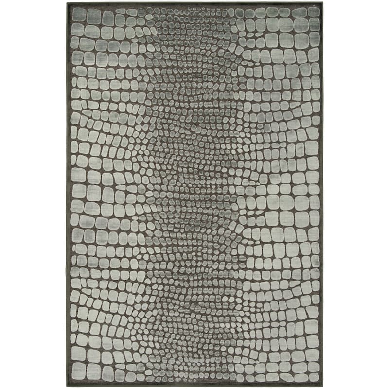 Martha Stewart by SAFAVIEH Jelly Abstract Viscose Rug - 5'1" x 7'6" - Anthracite/Anthracite