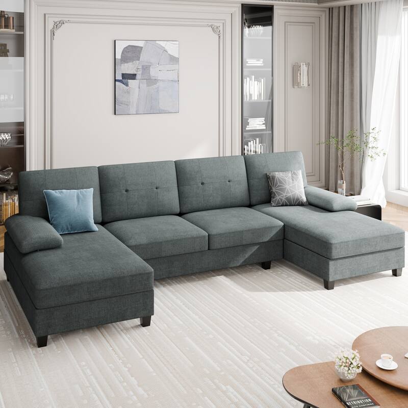 Futzca 106.3'' Sectional Sofa Couches for Living Room