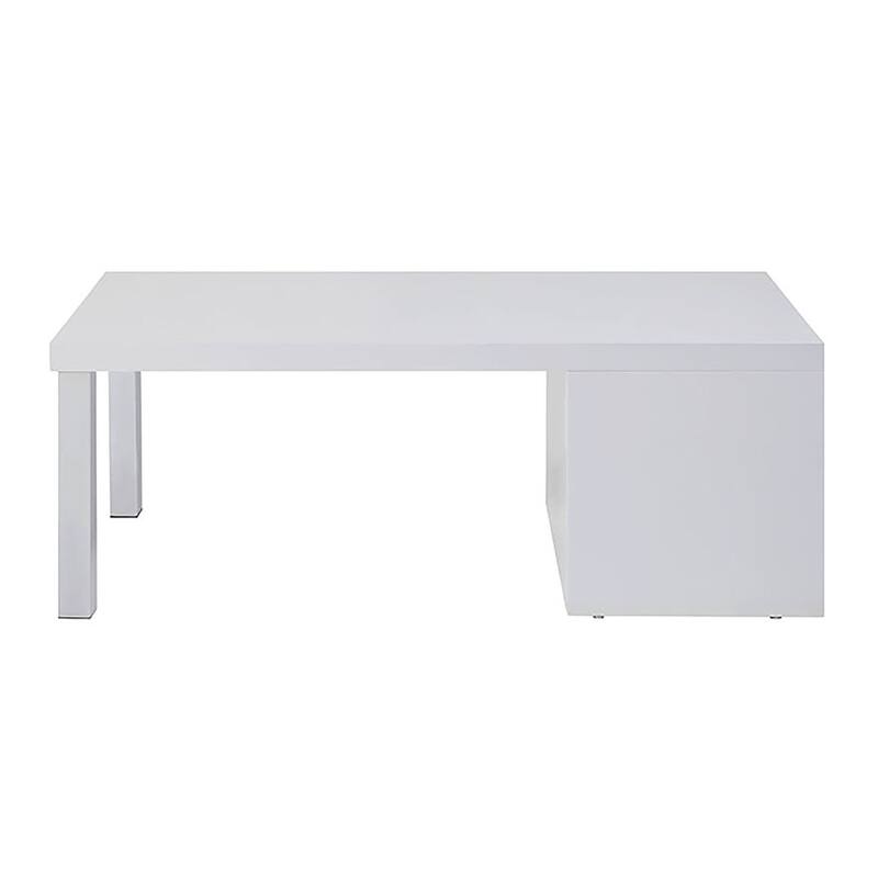 Logan White High Gloss and Chrome Coffee Table