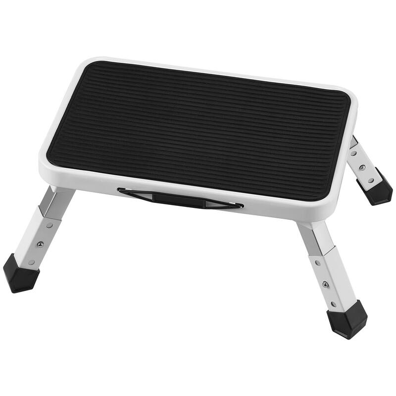 Step Stool Non-Slip Sturdy Step Ladders for Office, RVs, Pets, Bathrooms,Bedrooms - Black
