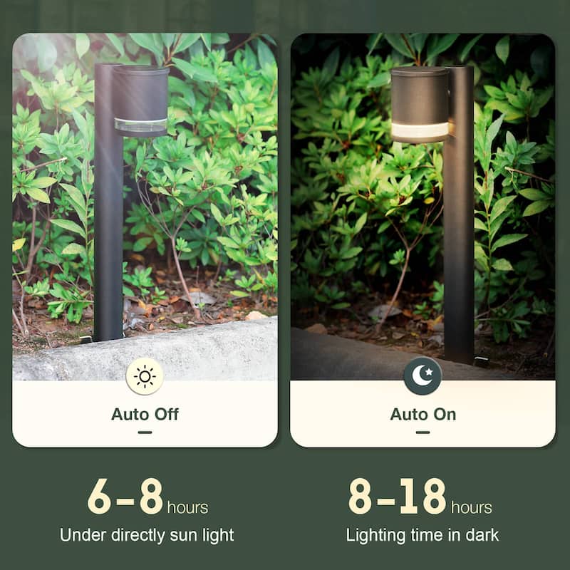 Inowel Solar Outdoor Light Pathway Dusk to Dawn Garden Lighting 2074 - 2074-600-BLACK