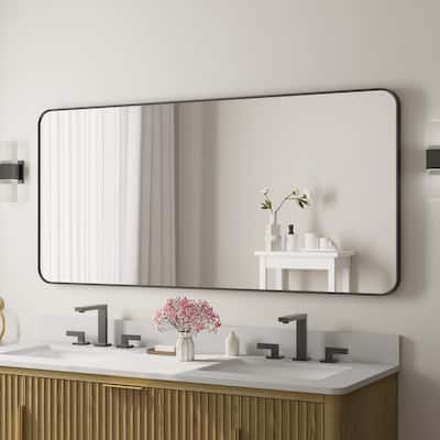 Modern Bathroom Rectangular Wall Mounted Anodized Aluminum Framed Vanity Mirror