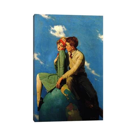 iCanvas "On Top of the World" by Norman Rockwell Canvas Print