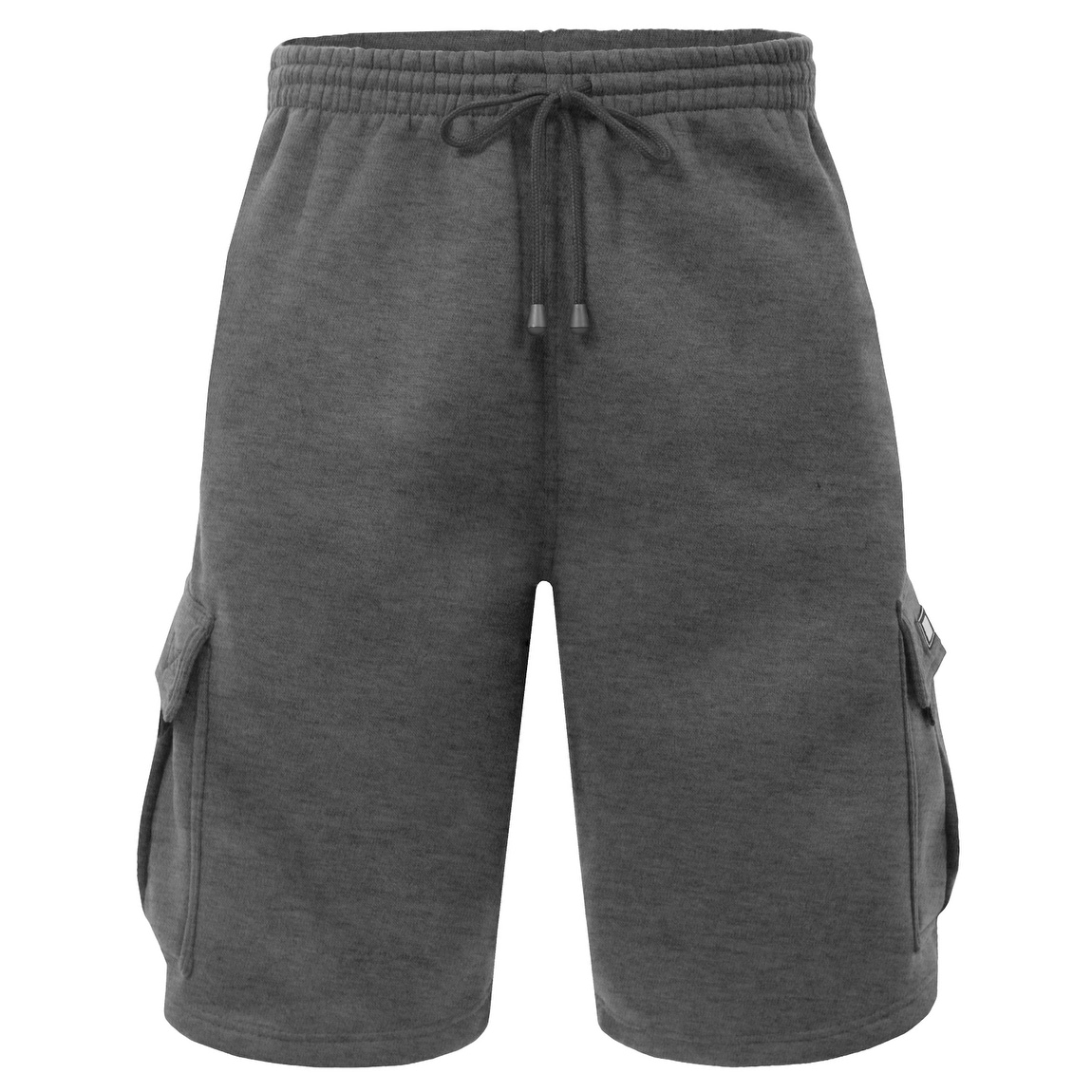 Asysst Mens Casual Fleece Cargo Sweat Shorts with Elastic Waist