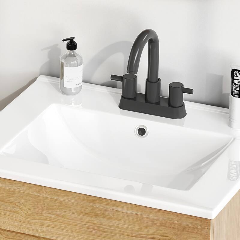 Moasis 24 Inch Bathroom Vanity with Undermount Sink and Soft Close Door Modern Design