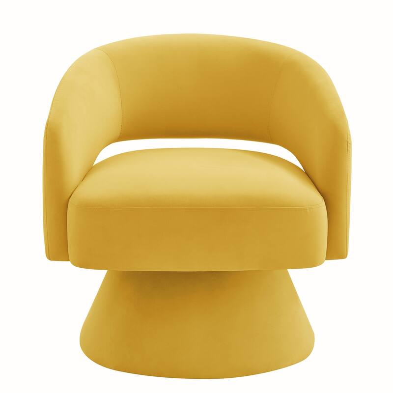 360 Degree Velvet Swivel Barrel Chair