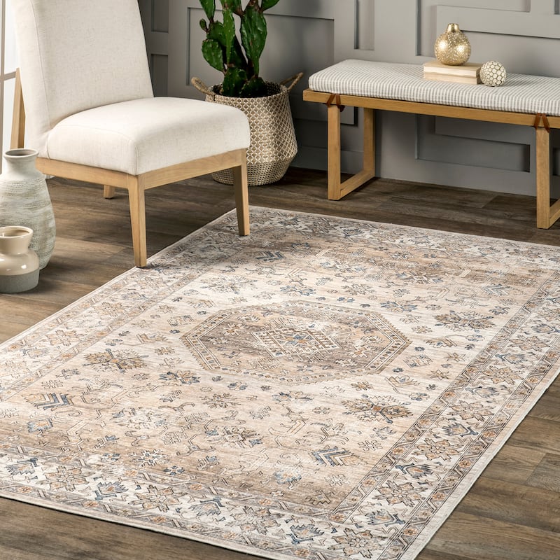 Nuloom Darby Persian SplashGuard Machine Washable Area Rug