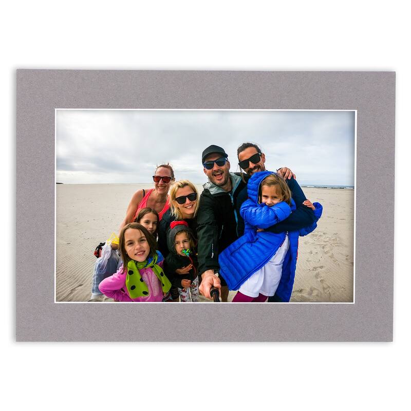 8x12 Mat for 12x16 Frame - Precut Mat Board Acid-Free Charcoal 8x12 Photo Matte Made to Fit a 12x16 Picture Frame