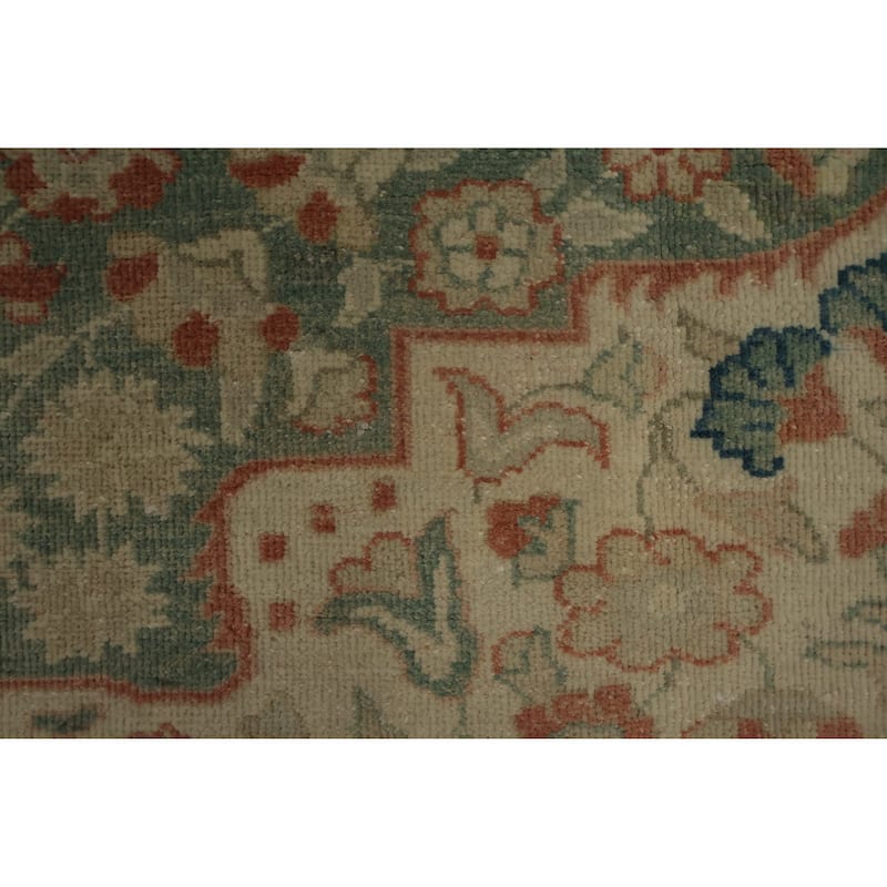 Hand Knotted Oriental 100% Wool Carpet Traditional Floral Beige & Ivories Ziegler Area Rug - 8' 3'' X 6' 1''