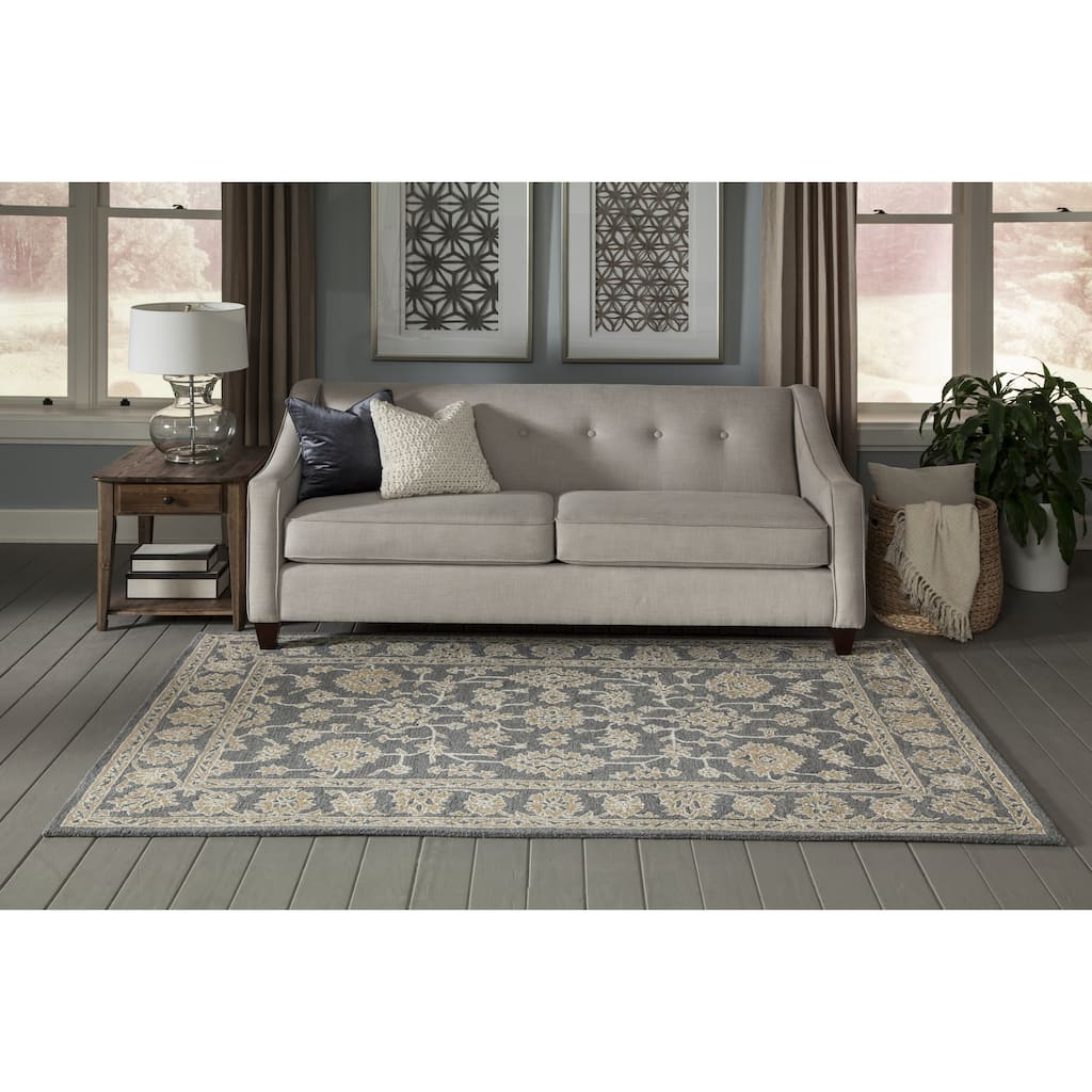 Momeni Valencia Hand-tufted Ornamental Wool and Viscose Area Rug