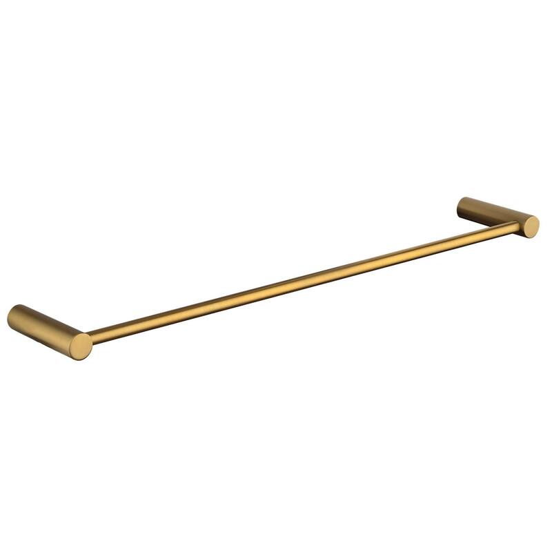 Round Collection 24" Wall Mounted Bathroom Towel Bar - Matte Gold