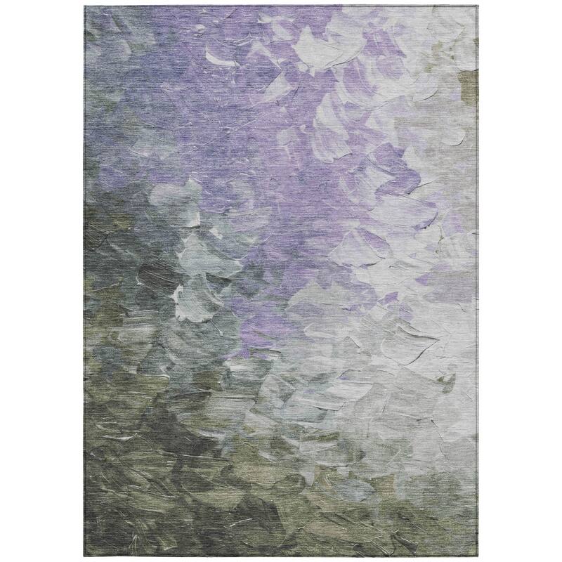 HomeRoots Abstract Transitional Rectangle Outdoor Rug