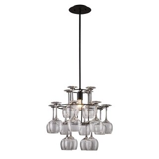 Elk Home Vintage Dark Rust With Clear Glass 1 Light Chandelier