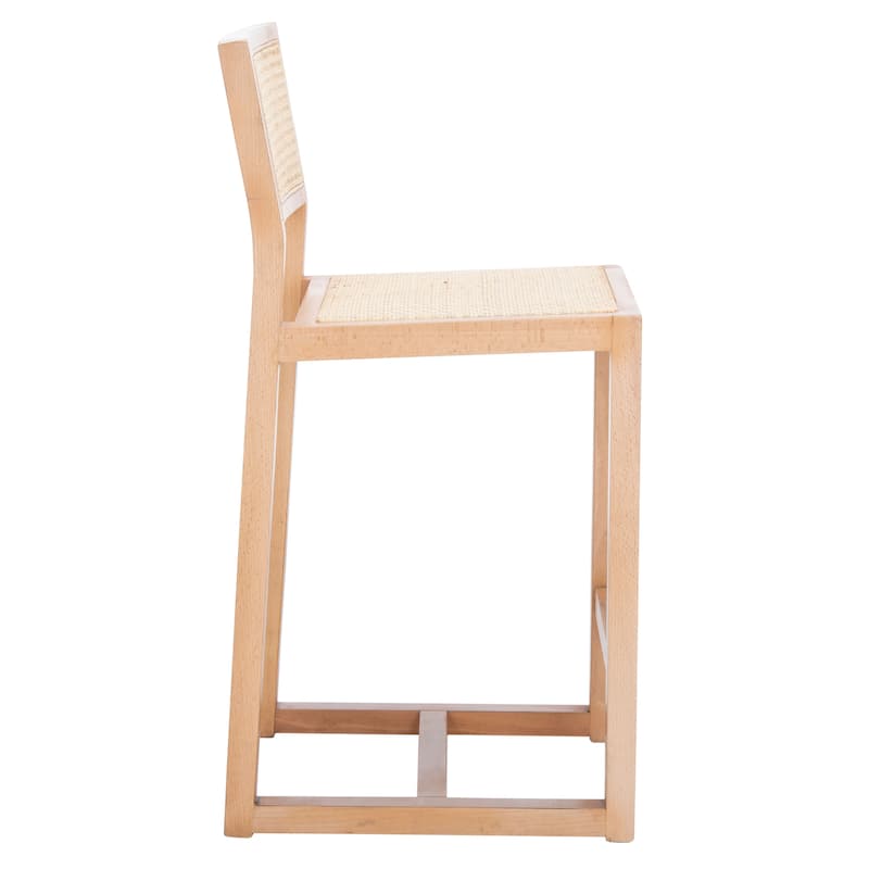SAFAVIEH Dossie Rattan Counter Stool - 16" W x 19" D x 37" H - 16Wx19Dx37H
