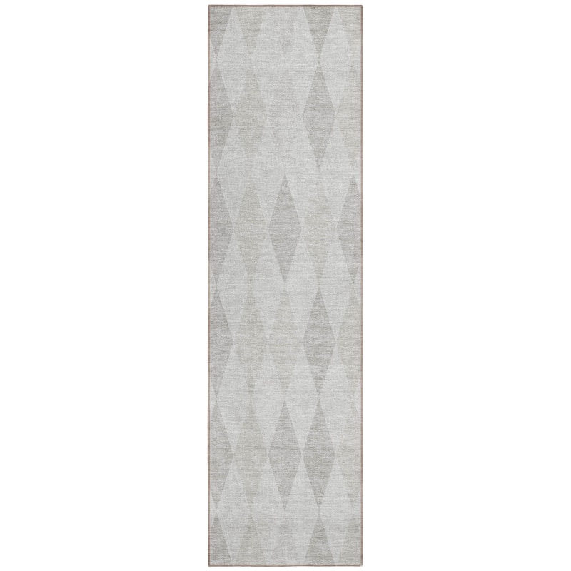 Machine Washable Indoor/ Outdoor Argyle Chantille Rug