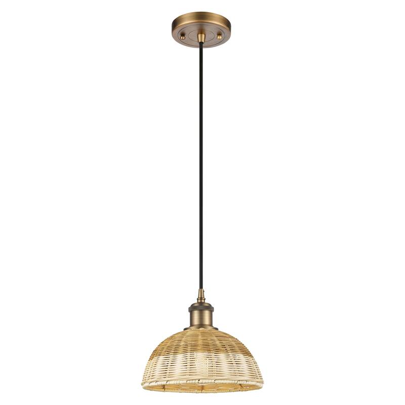 Innovations Lighting Endless Possibilities Ballston - Bristol Natural II - 1 Light 9" Cord Hung Mini Pendant - Brushed Brass