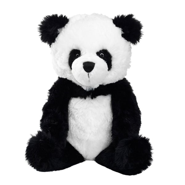 slide 2 of 6, Lambs & Ivy Wild Life Black/White Plush Panda Bear Stuffed Animal Toy - Lucky
