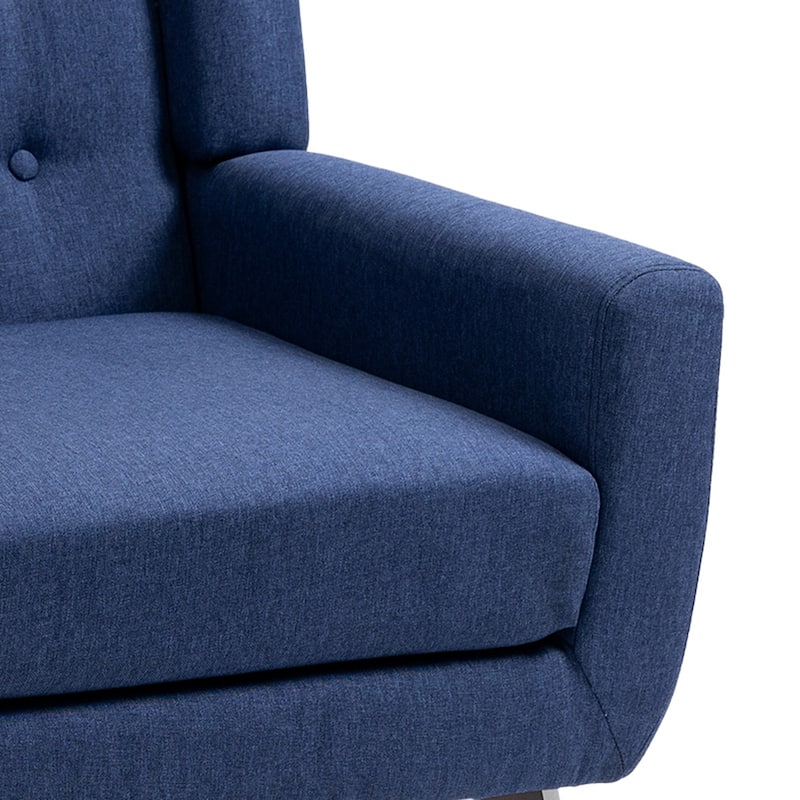 3-Piece Tufted Linen Armchair and Loveseat Set