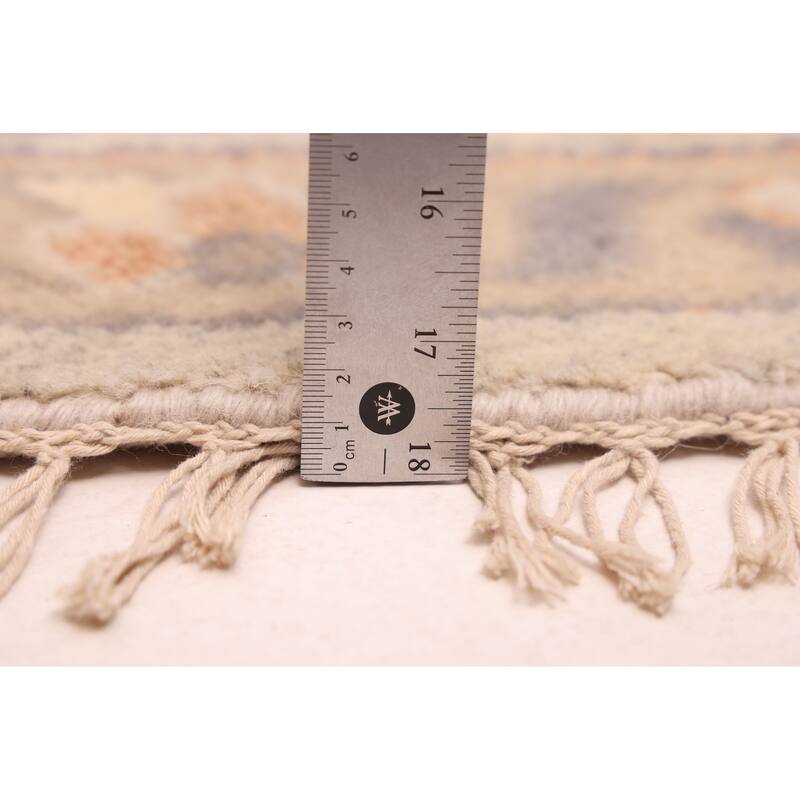 ECARPETGALLERY Hand-knotted Royal Oushak Light Grey Wool Rug - 9'1 x 8'10