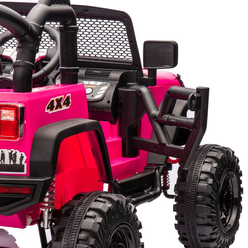 Kids Electric Ride-On Car 24V 400W with Parents Control, 3 Speed Settings, Bluetooth, USB, Music, LED Searchlights