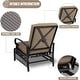 preview thumbnail 43 of 51, Outdoor Cushioned Chaise Lounge Adjustable Patio Reclining Lounge Chair, Recliner Lounge Chair & Bistro Table Set