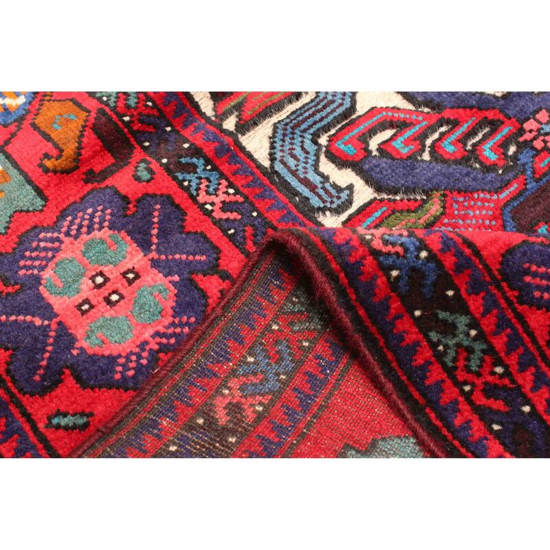 ECARPETGALLERY Hand-knotted Teimani Red Wool Rug - 3'2 x 4'11