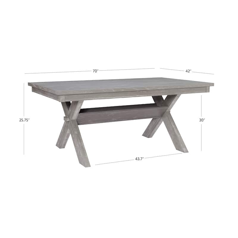 Linon Chester 5-Piece Rustic Farmhouse Dining Set