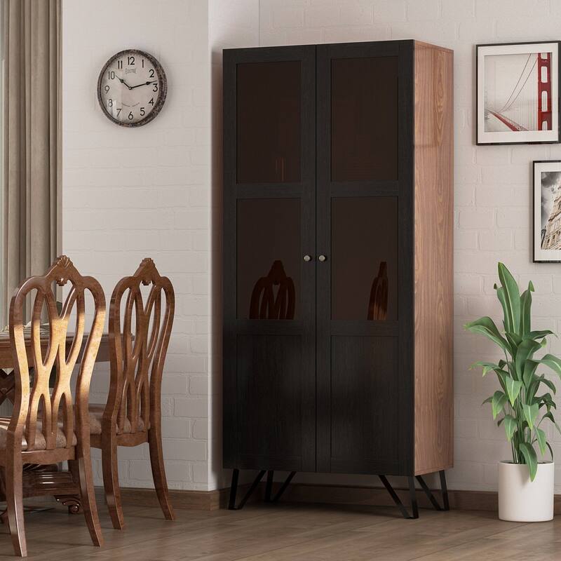 3-Tier Utility Storage Bookcase For Home & Office - Black/Brown