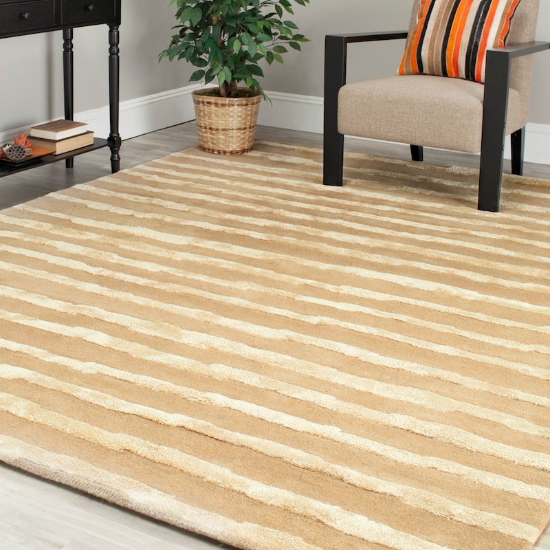 SAFAVIEH Handmade Soho Vitaliana Stripes N.Z. Wool Rug