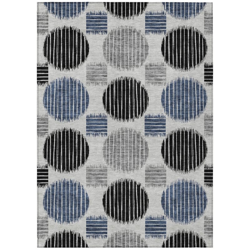 Machine Washable Indoor/ Outdoor Chantille Contemporary Dotty Rug