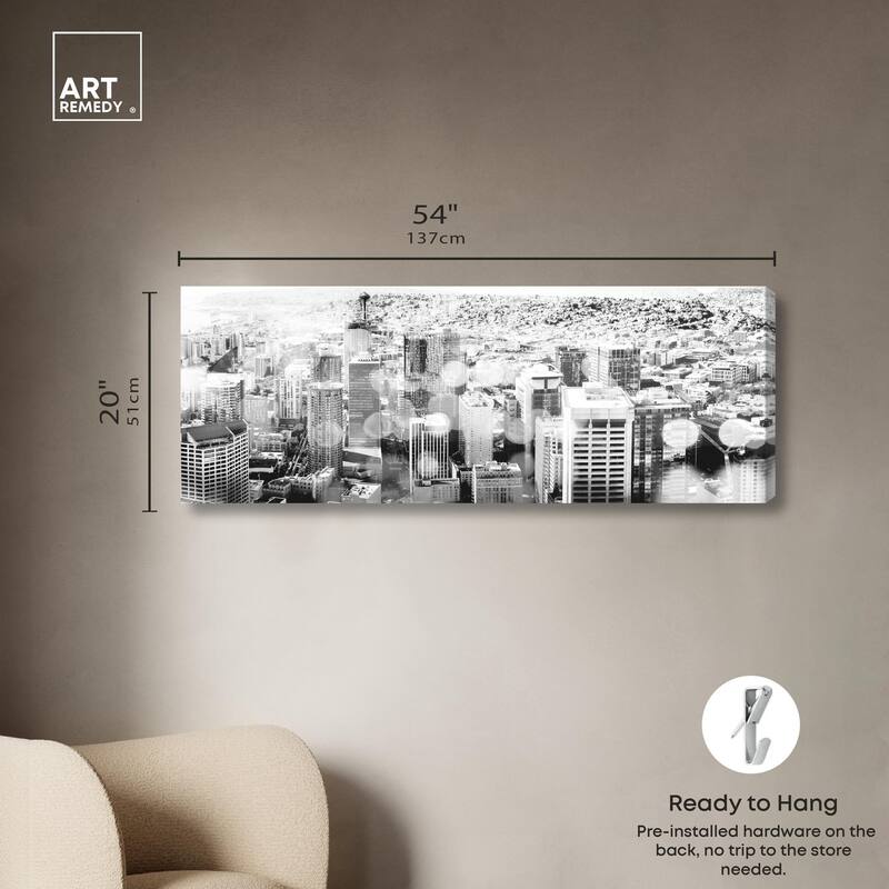 You're in Seattle Panoramic Canvas by Art Remedy, Gallery Wrapped