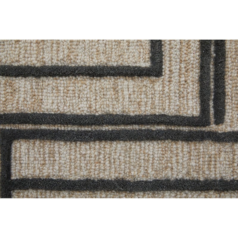 Grand Bazaar Warda Hand Tufted Geometric Modern Area Rug