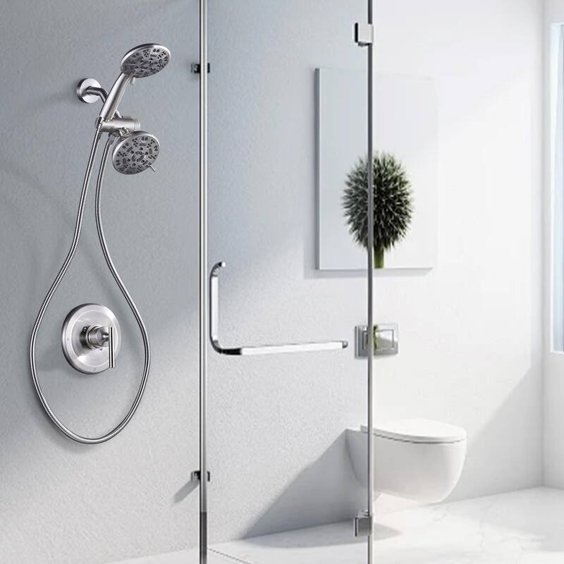 WOWOW Single-Handle 7-Spray Dual Shower Head Shower Faucet