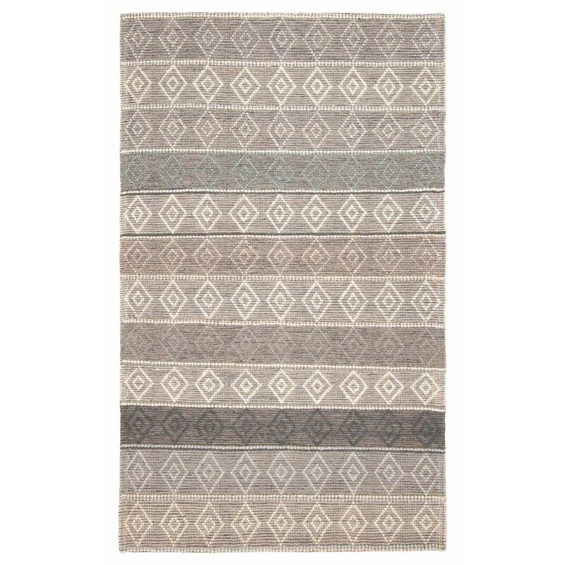 ECARPETGALLERY Braid weave Sienna Khaki Wool Rug - 5'1 x 8'5 - Khaki - 5'1 x 8'5
