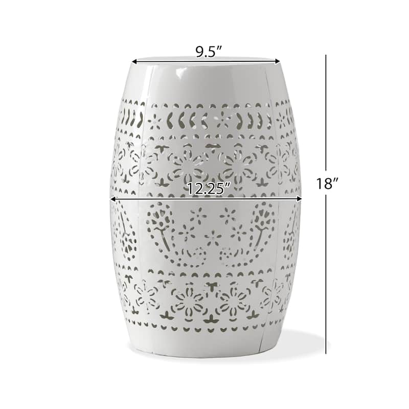 Christopher Knight Home Ruby Indoor/Outdoor 12-Inch Lace Cut Iron Side Table