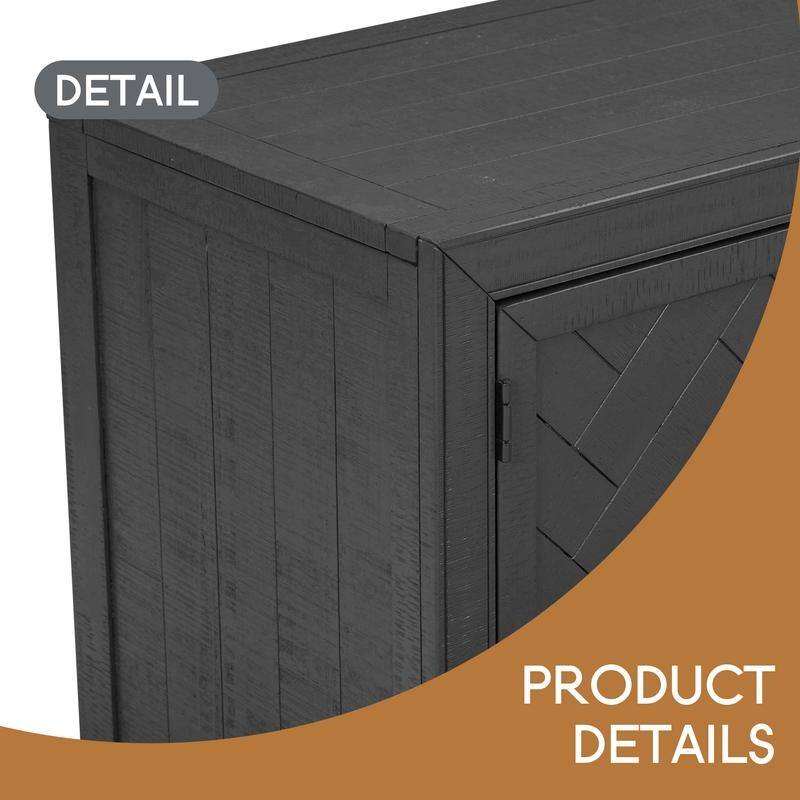 Designed Storage Cabinet Sideboard with MDF+Pine veneer , Adjustable Shelves, Suitable for Living Rooms